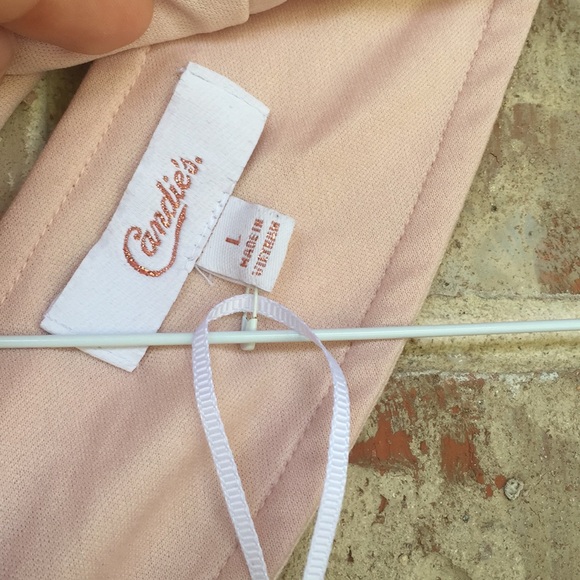 Candies Pastel Pink Criss Cross Bust A Line Dress - Picture 5 of 5